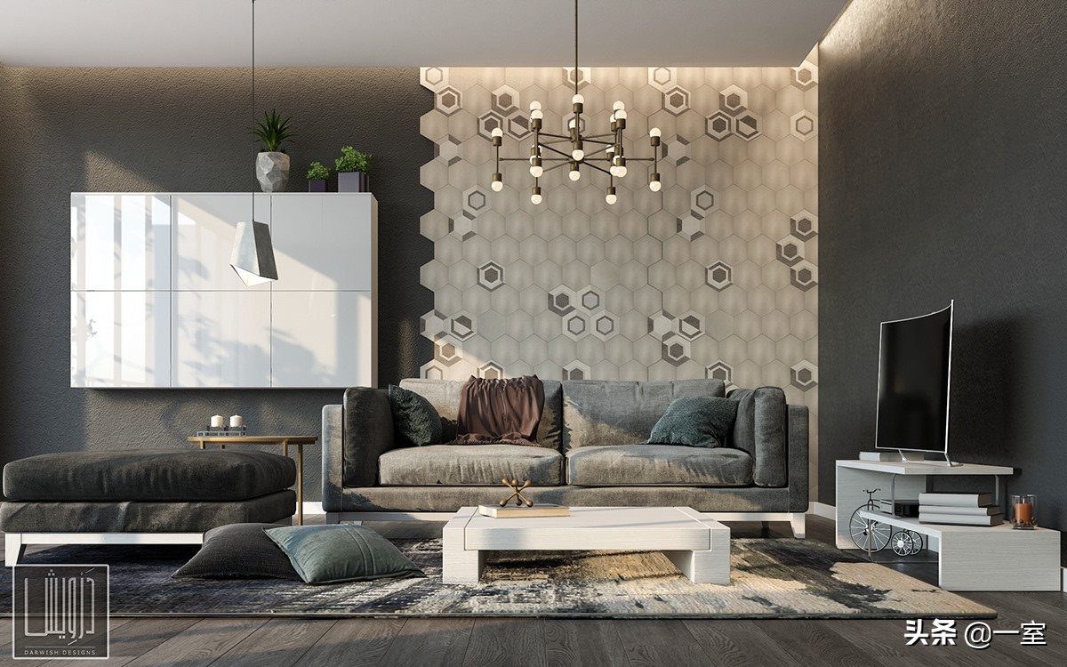3.3米背景墙设计,客厅背景墙设计简约款