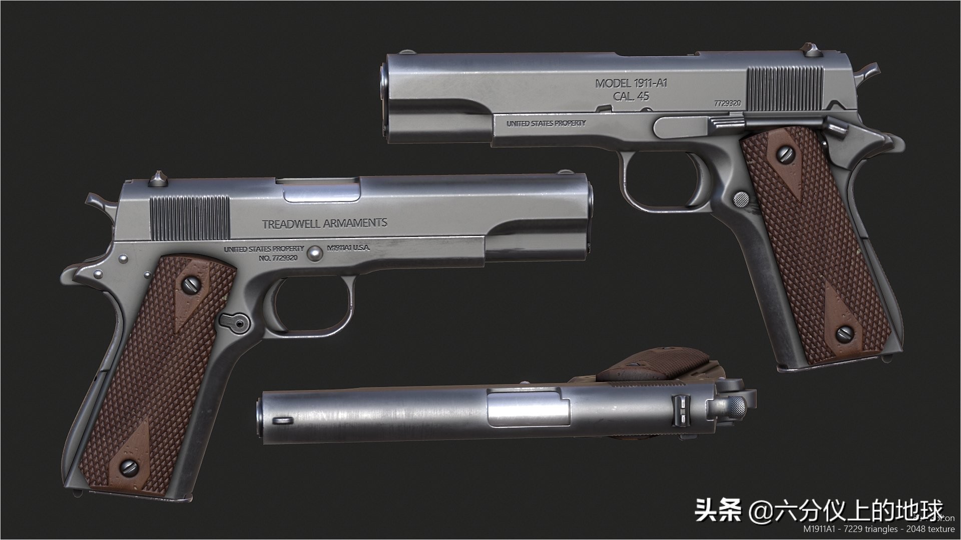 二战手枪m1911,二战柯尔特m1911枪