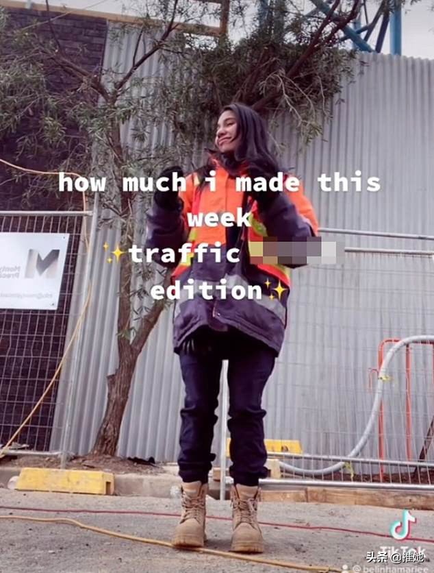 21岁美女,月薪5万的高一辍学生,是一名工地交通协管员