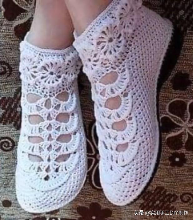 针织作品70款简约,手工针织凉鞋花样图