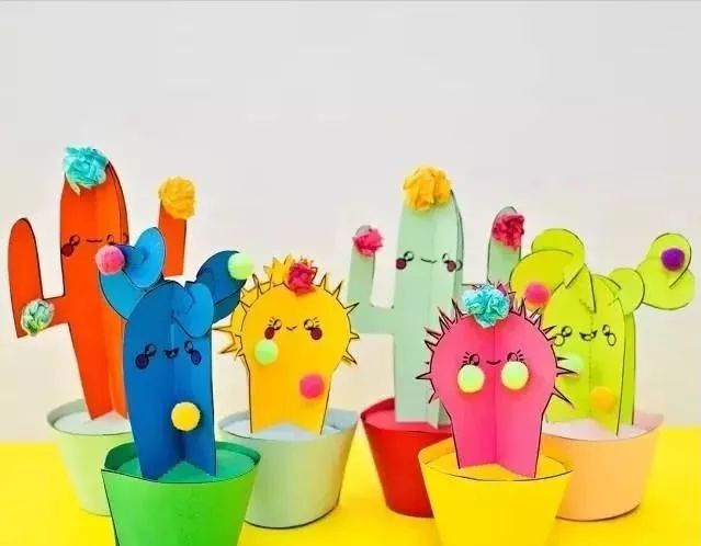 怎么可以用白纸做漂亮的仙人掌,超简单的手工仙人掌