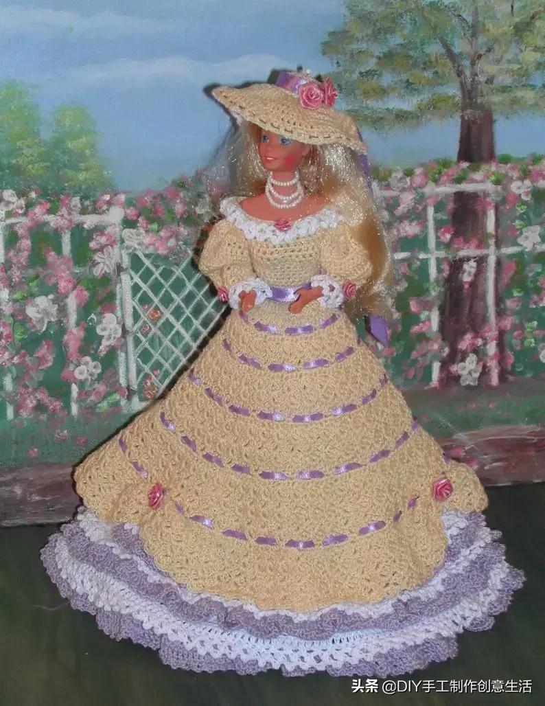 娃娃的衣服怎么钩简单,钩最简单的娃娃衣服教程
