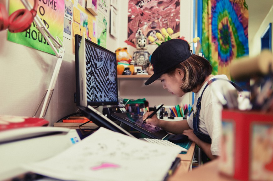 vans韩国艺术家,vans中国风插画