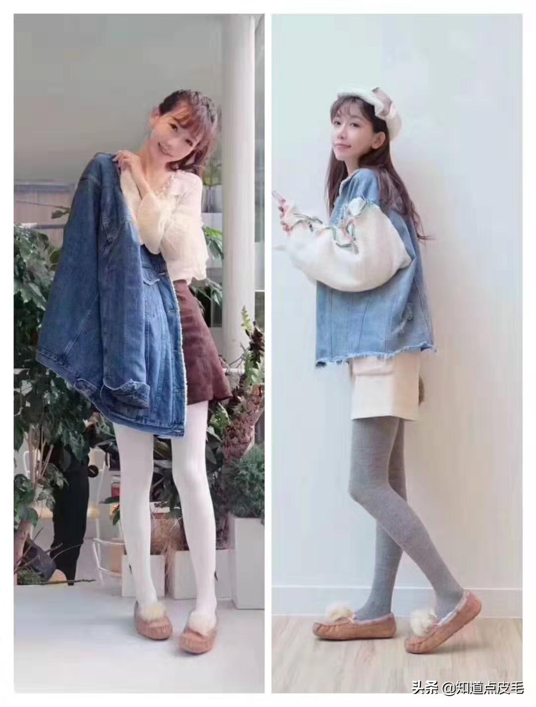 小众时尚坡跟雪地靴,时尚亮面皮毛一体雪地靴