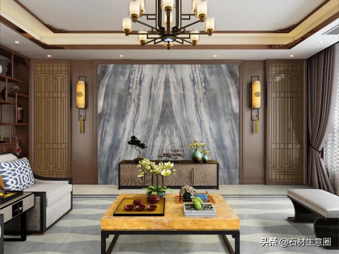 奢石旋转茶几,奢石茶几组合