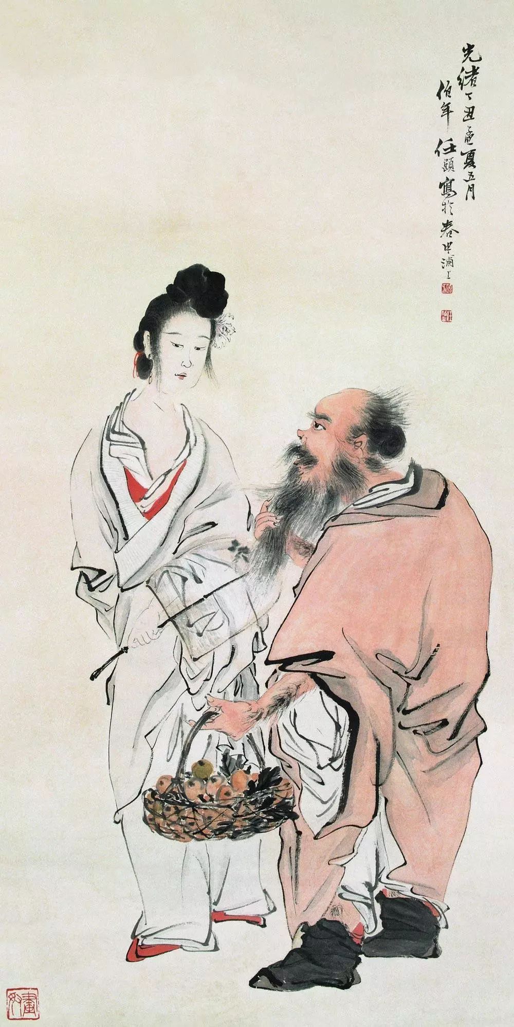 任伯年的经典高清花鸟画作品 (任伯年人物画高清图)