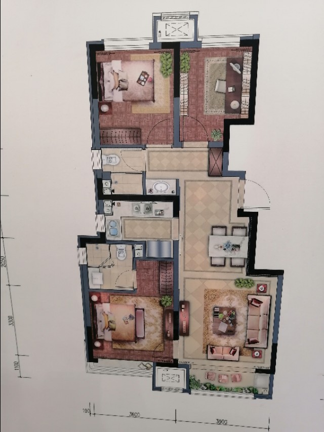 绿地样板房120平方米的,绿地样板房家具