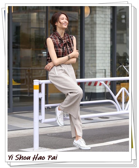 春夏米色裤子最佳搭配上衣,夏季米色裤子与上衣搭配图