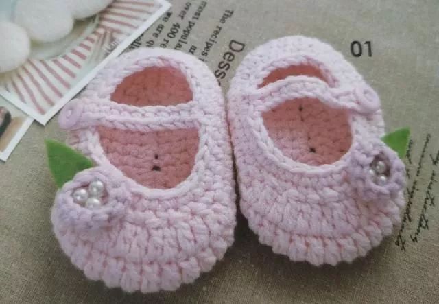 可爱宝宝鞋7个月,宝宝可爱的毛线鞋