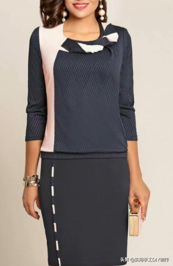 布艺背心套裙,妈妈装40-50岁洋气时髦新款套裙