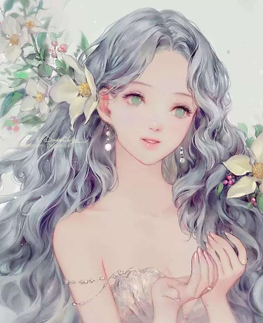 好看的仙女插画,唯美的韩国风插画