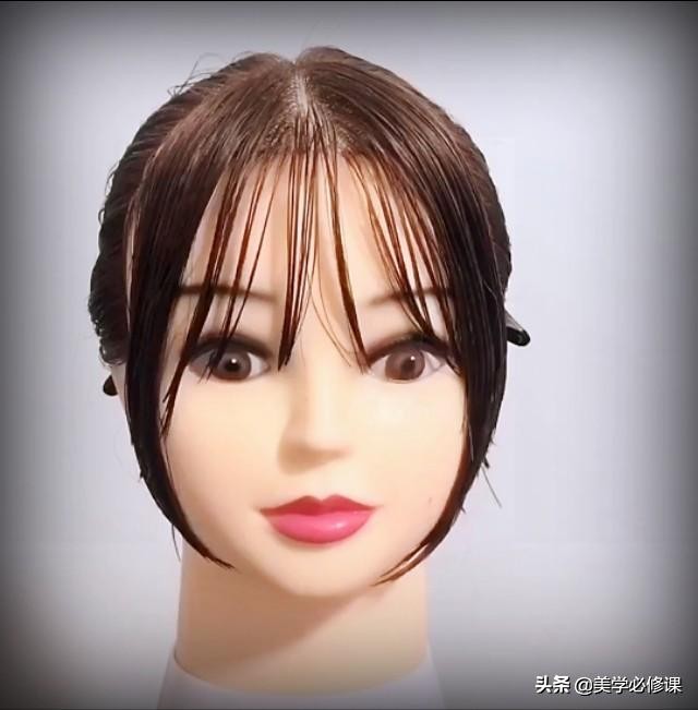 空气加八字刘海是什么样的,空气刘海卷发筒卷八字刘海