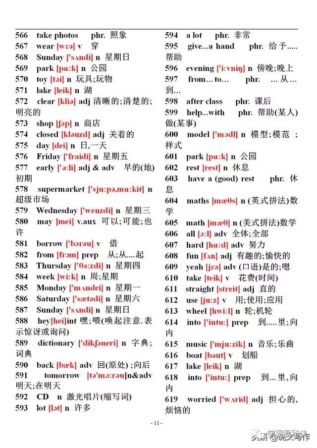 六年级英语下册陕旅版单词表音标,初中英语单词大全10000个