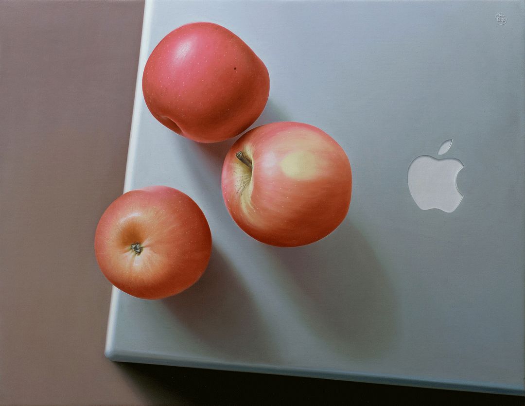 冷军画桃子图片大全,冷军画桃子放大5倍