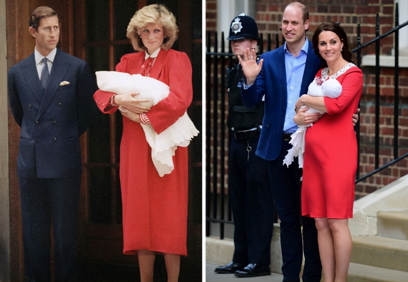 10个“皇室向过去致敬”的特殊意义穿搭，凯特生两胎都学黛妃穿