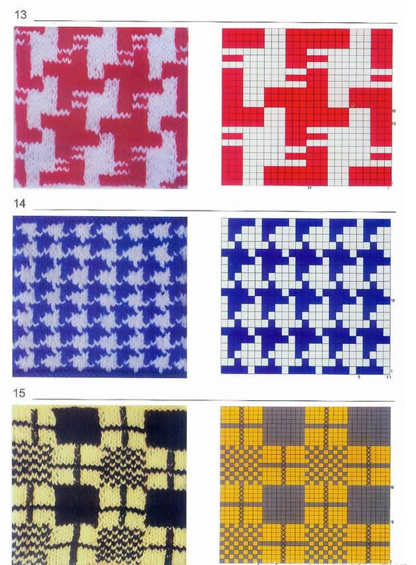 很美的提花毛衣四款附图解,一些漂亮的提花毛衣花样推荐