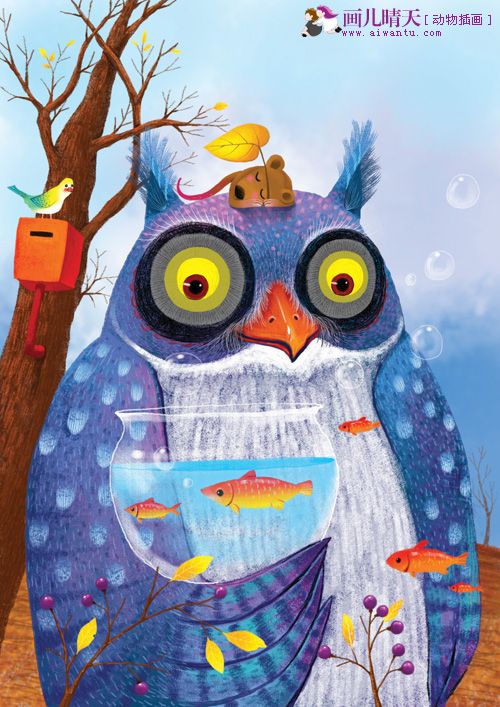 唯美插画壁纸动物,简单又漂亮的动物插画