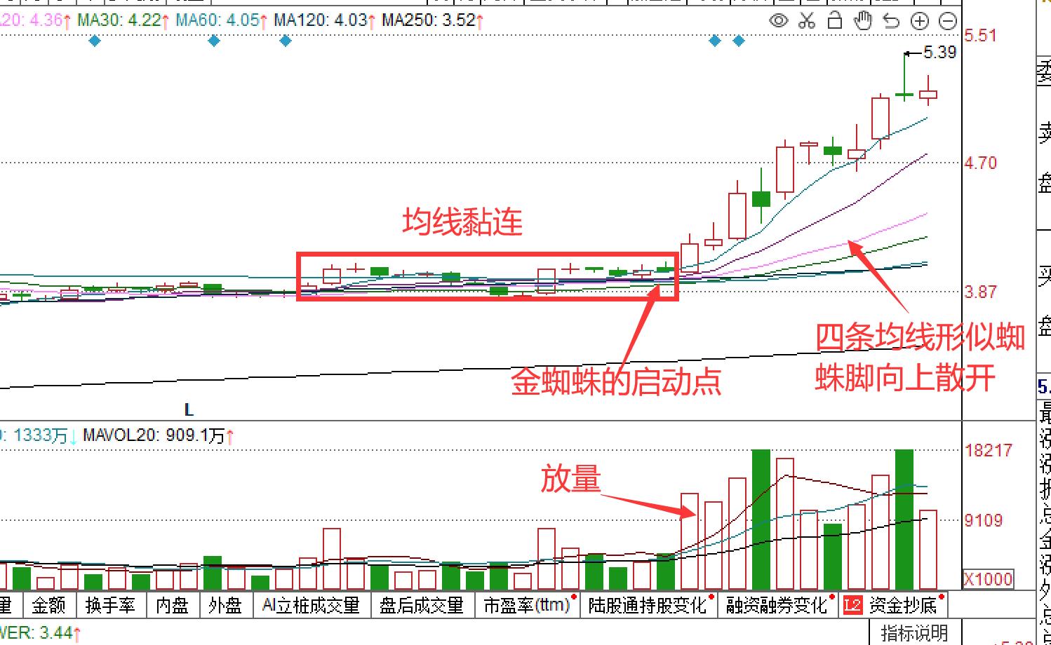 股票金蜘蛛是怎么回事,股票金蜘蛛k线形态