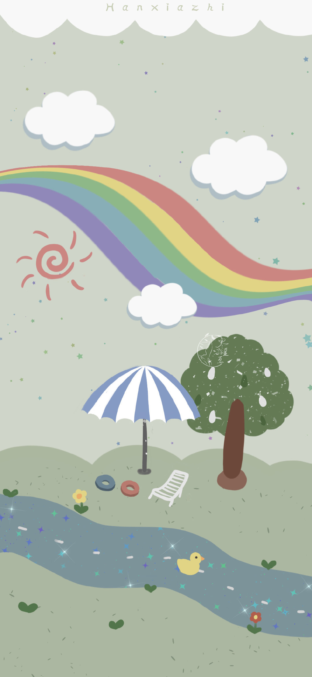 油画壁纸ins高级质感手绘女孩,手绘壁纸高清全屏油画