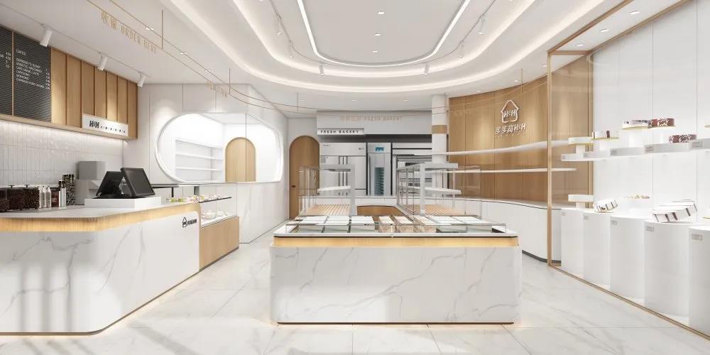 蛋糕店简装修风格图片,新中式蛋糕店极简风格