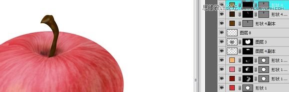 ps绘制素描苹果教程,photoshop苹果logo制作