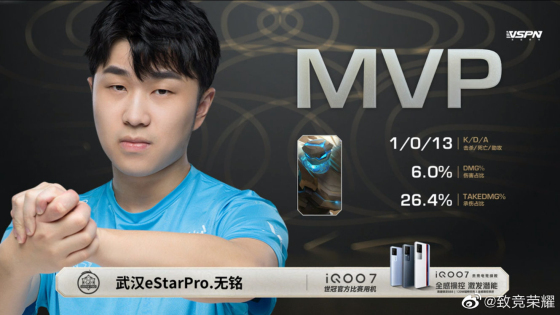 武汉estarpro零封重庆狼队世冠,南京hero武汉estar3比0