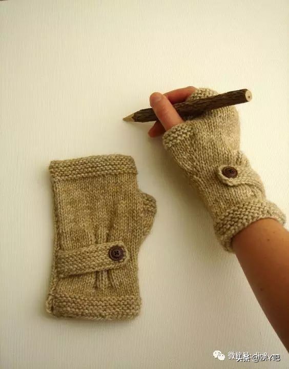 最新手套编织图冬,一线织到底的手套教程