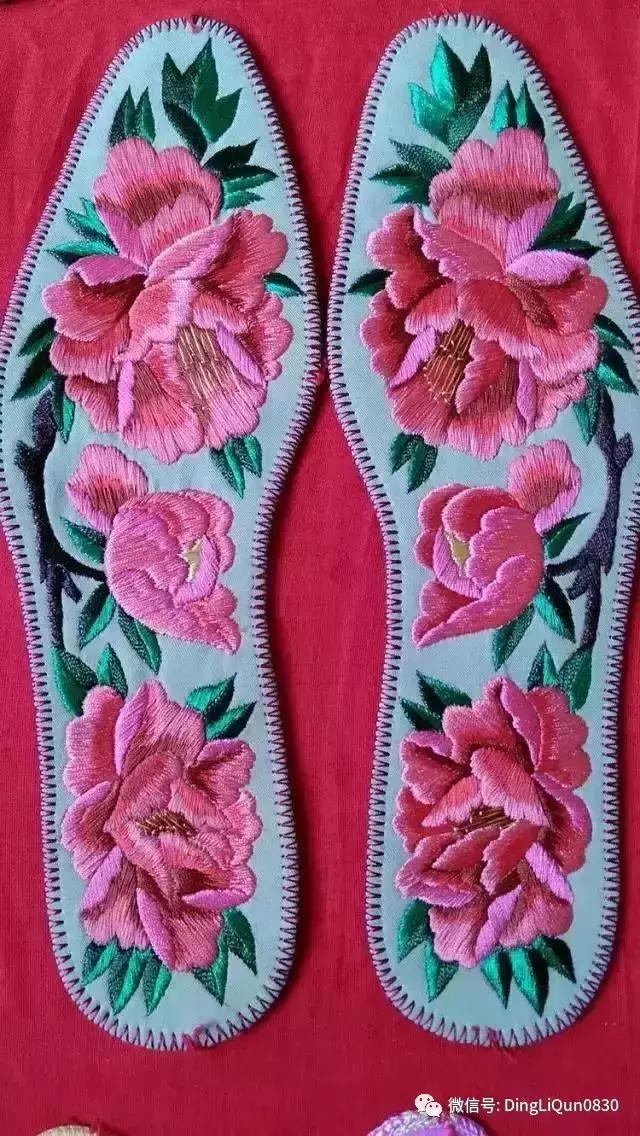 鞋垫上的刺绣艺术欣赏,鞋垫刺绣怎么刺绣熊猫嘴巴