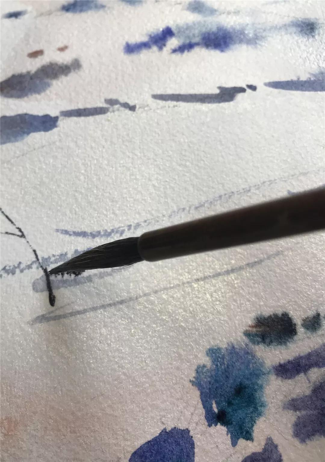 100幅风景写生水粉画教程,如何画雪景图水彩画教程