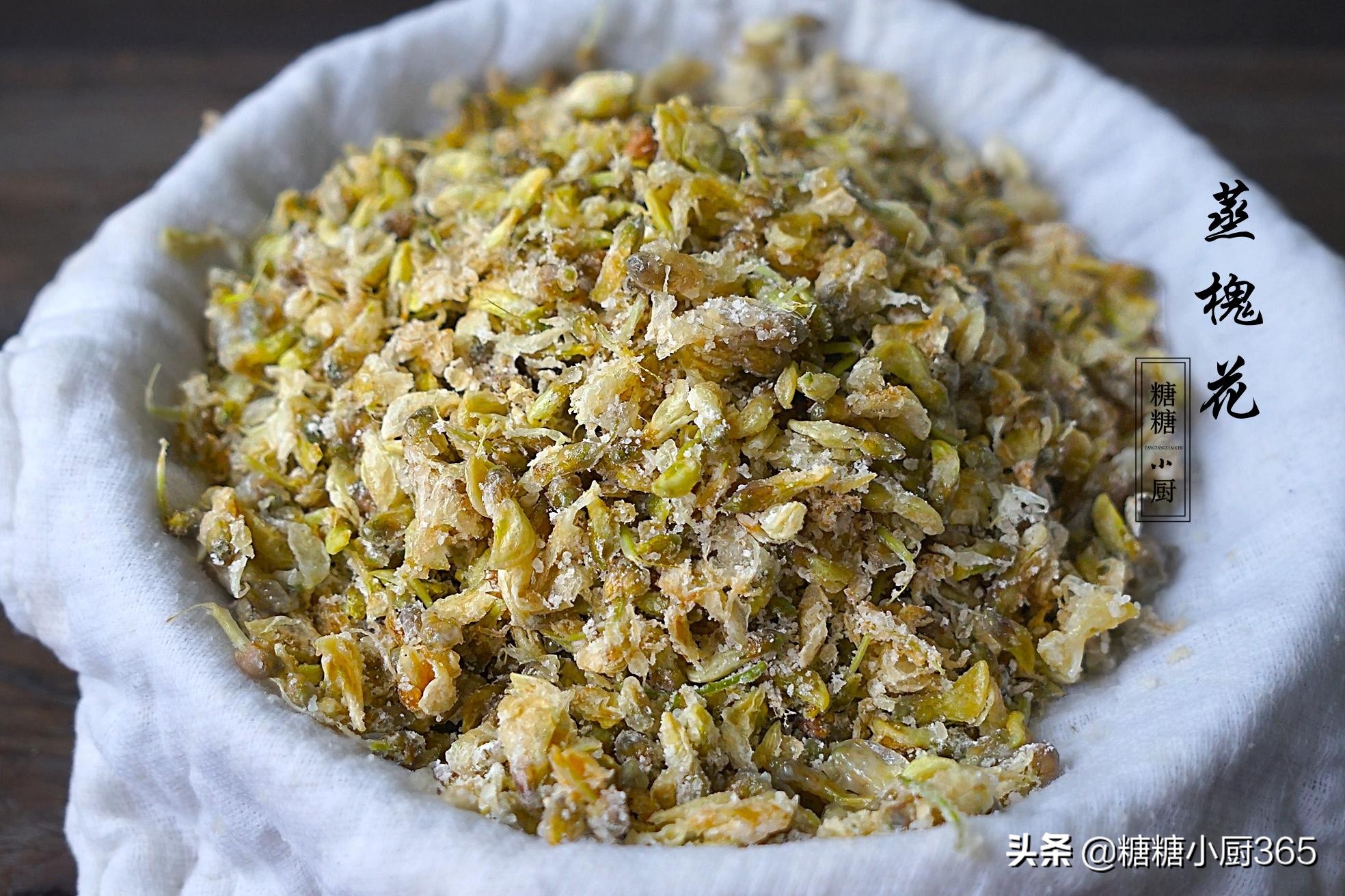 槐树花炒鸡蛋美味,槐树花蒸几分钟好吃