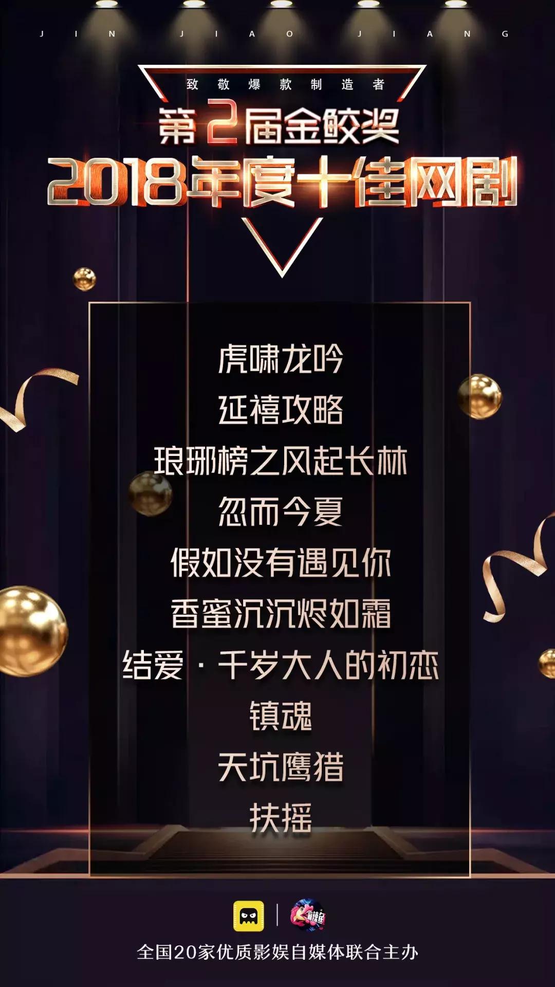 千人见证，大咖云集，第二届金鲛奖致敬2018年度网生爆款