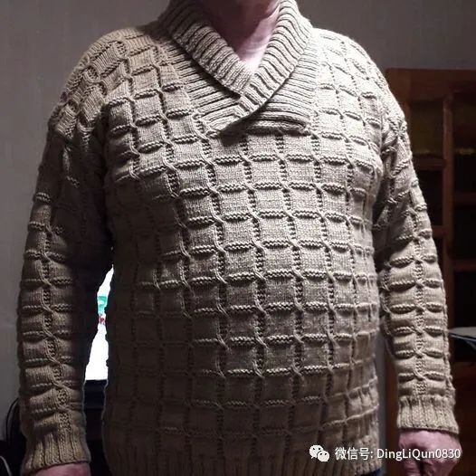 男士针织衫开衫秋冬款手工编织款,手工针织衫男款花样