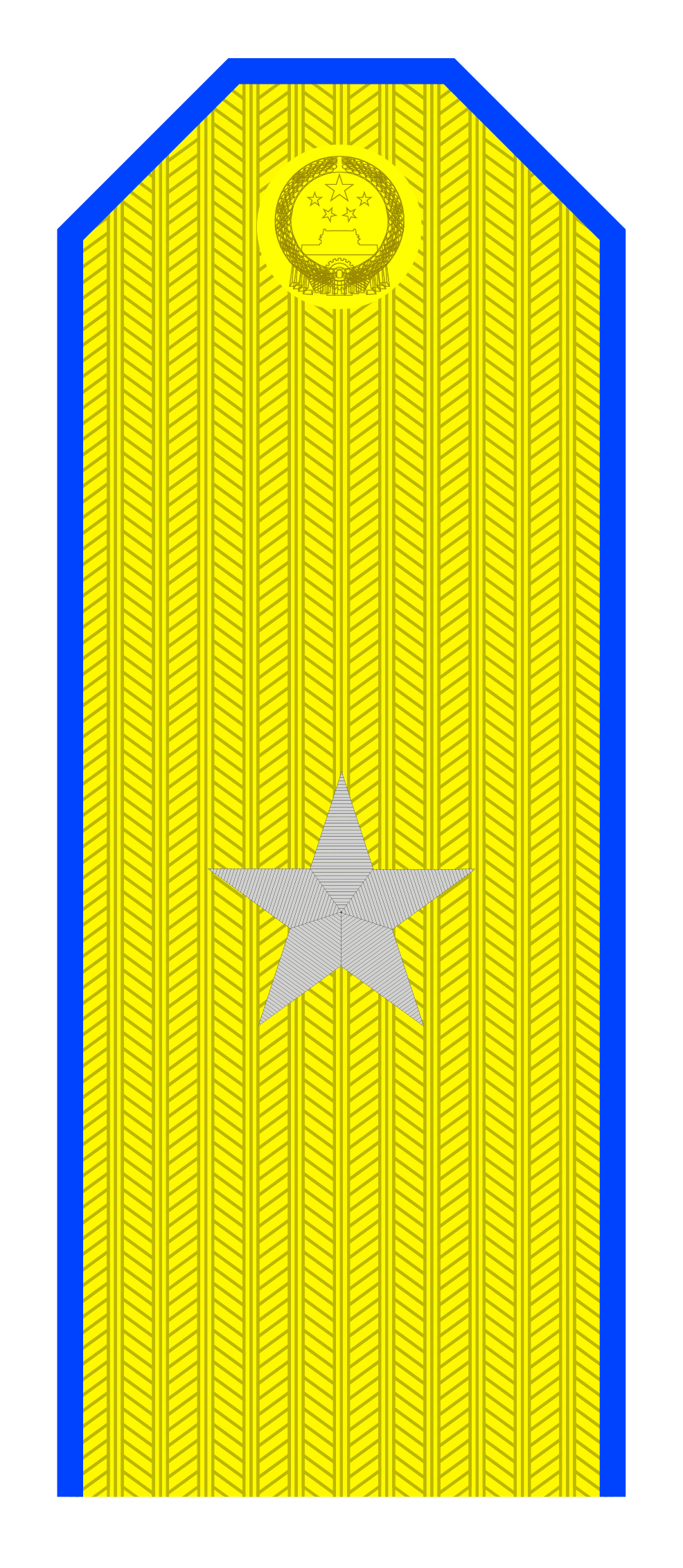 50年代解放军军衔肩章图解,55式上将军衔肩章