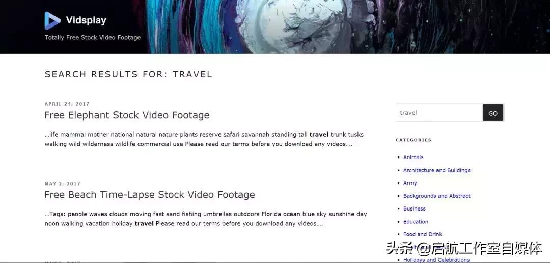 点击查看10个视频素材网站汇总,四个免费视频素材网站
