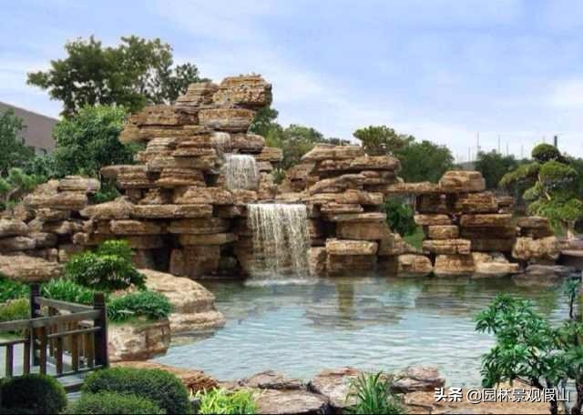 假山流水景观制作,假山造型制作教程