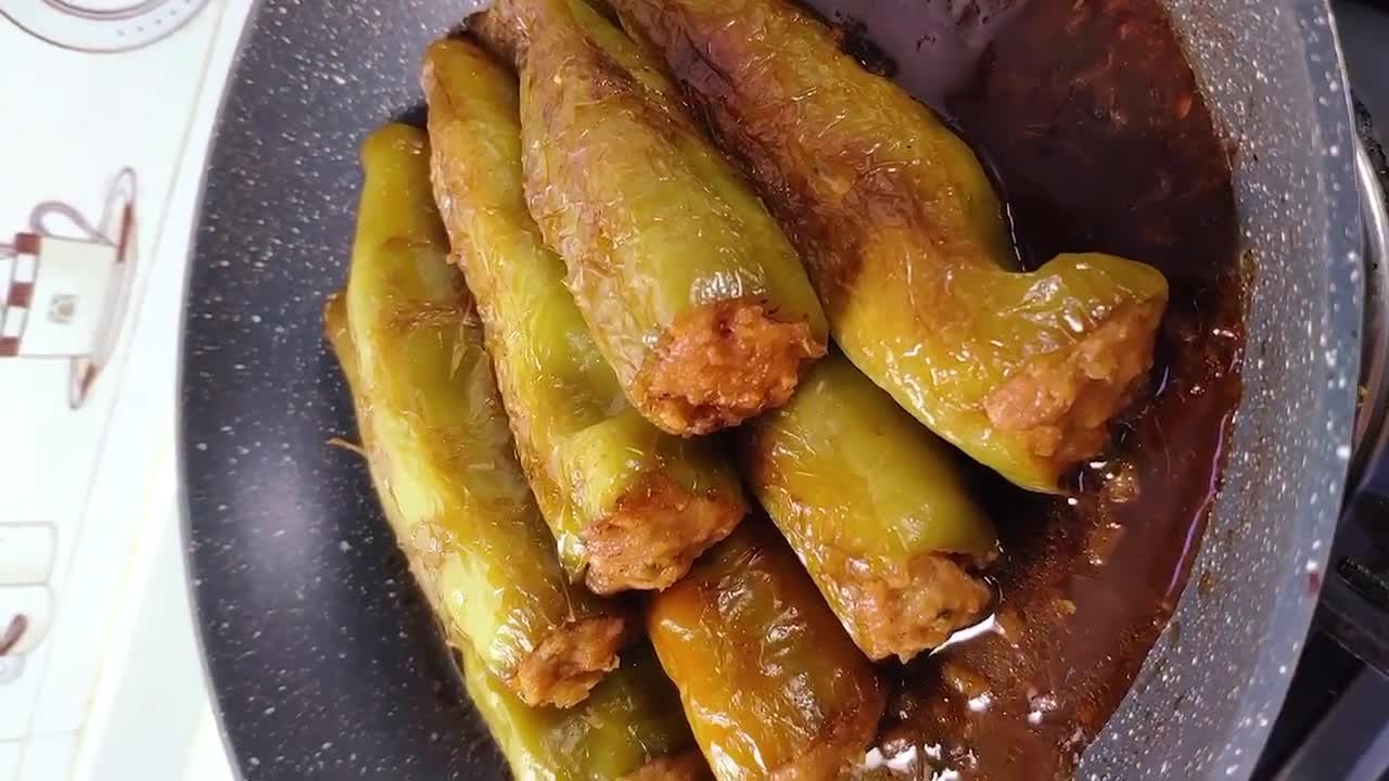 虎皮尖椒酿肉辣不辣,虎皮尖椒不油炸的做法