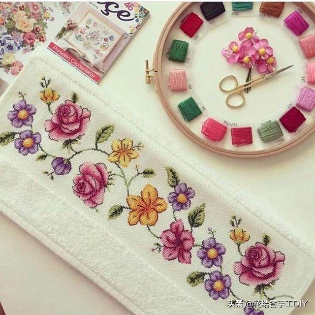 十字绣美丽的画,十字绣美丽花边