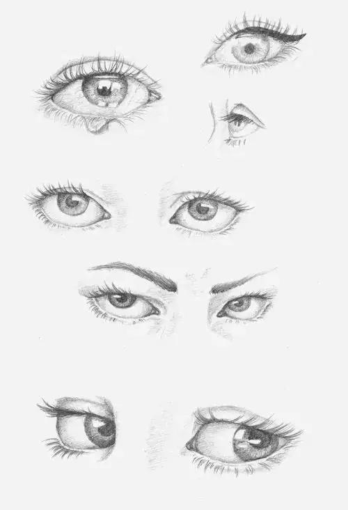 人脸素描画法步骤如何画眼睛,素描彩铅眼睛和鼻子的画法