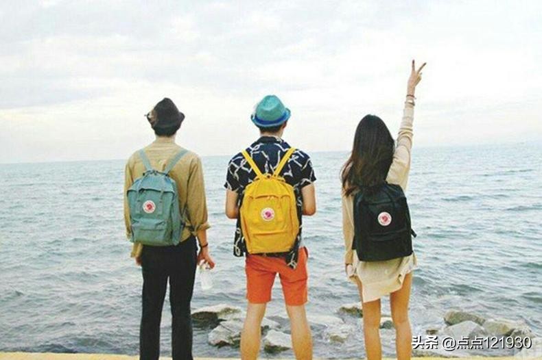 韩国明星双肩包,明星老花真皮双肩包女款