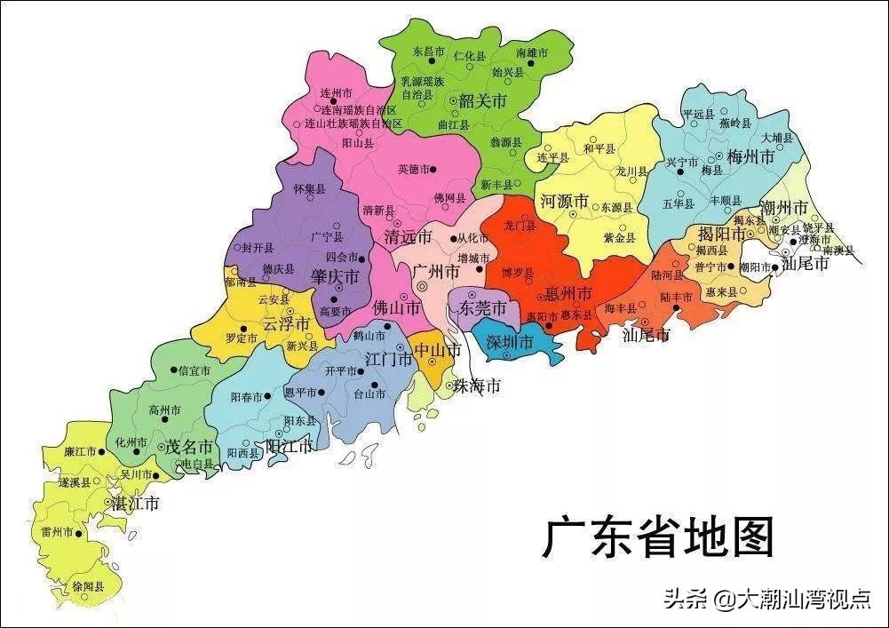 广东21个地方名称由来,广东21个城市地理排名