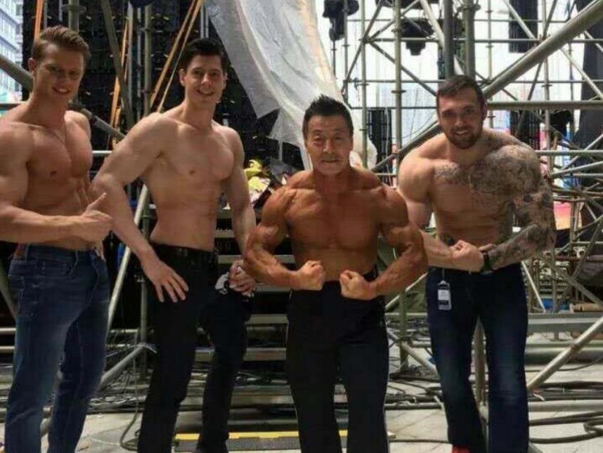 健美老人杨新民,健美常青树杨新民年轻照片