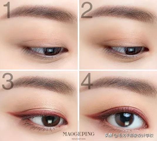 四色眼影盘怎么画眼影,新手眼影怎么画真的简单又好看