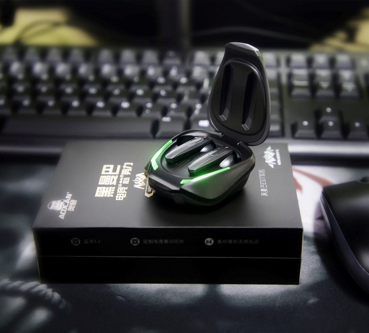 游戏玩得更爽，专业电竞芯片加持，奥恳ES07游戏耳机给你更好答案