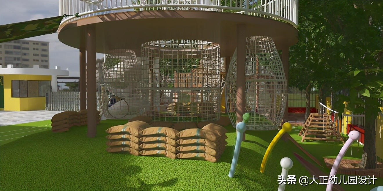 深圳创意幼儿园装修方案,幼儿园户外地面设计