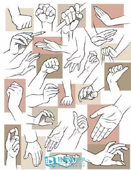 两手相对的动漫手势怎么画,动漫手势教程简单