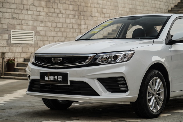 酷威熏黑车标,吉利远景18款车头