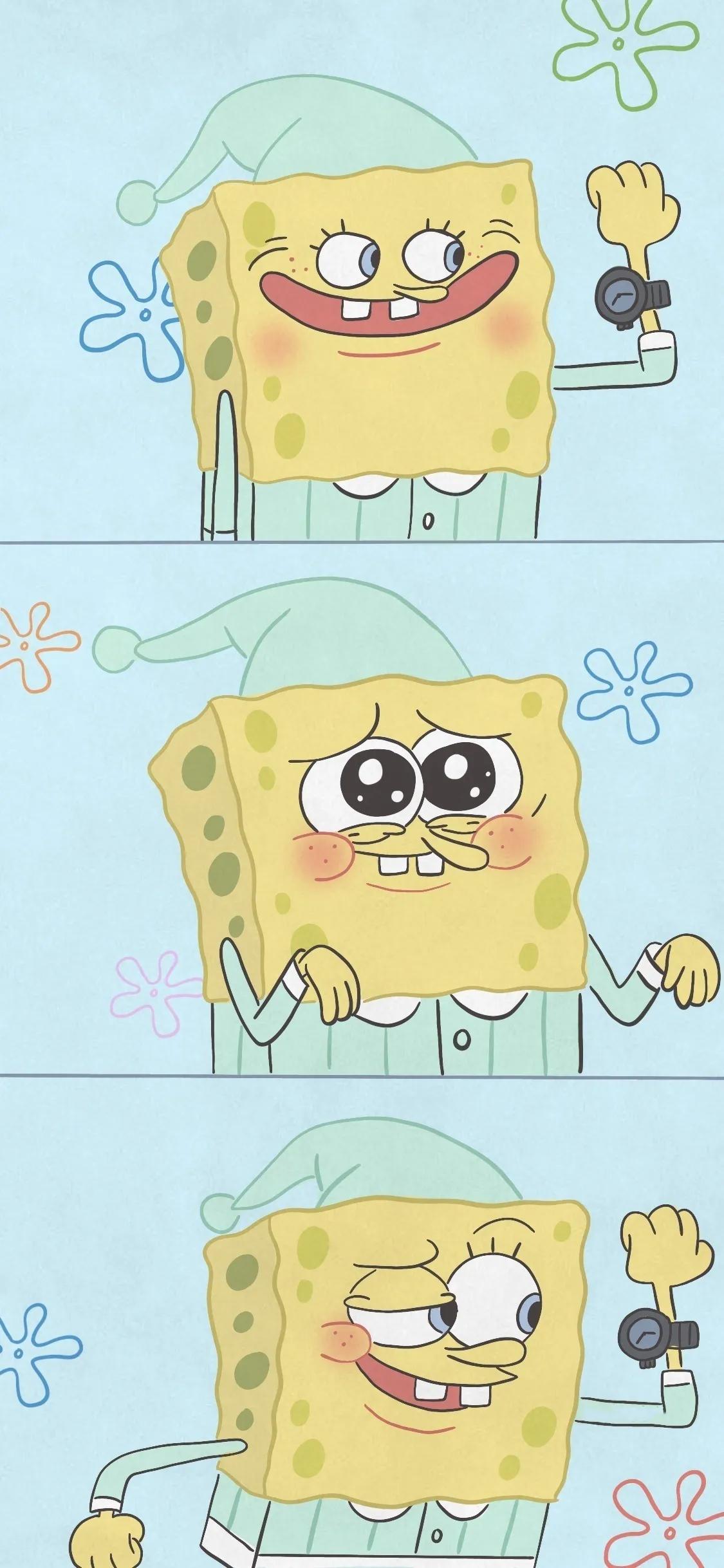 一些海绵宝宝的壁纸,海绵宝宝可以根据时间变化的壁纸