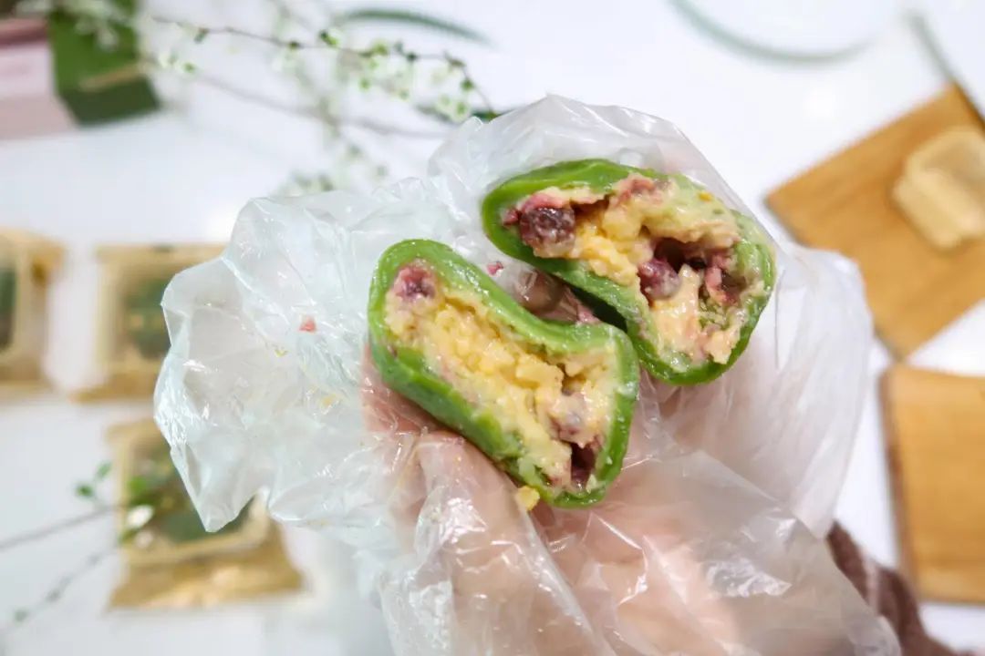 彩色青团试吃,各个牌子的青团试吃