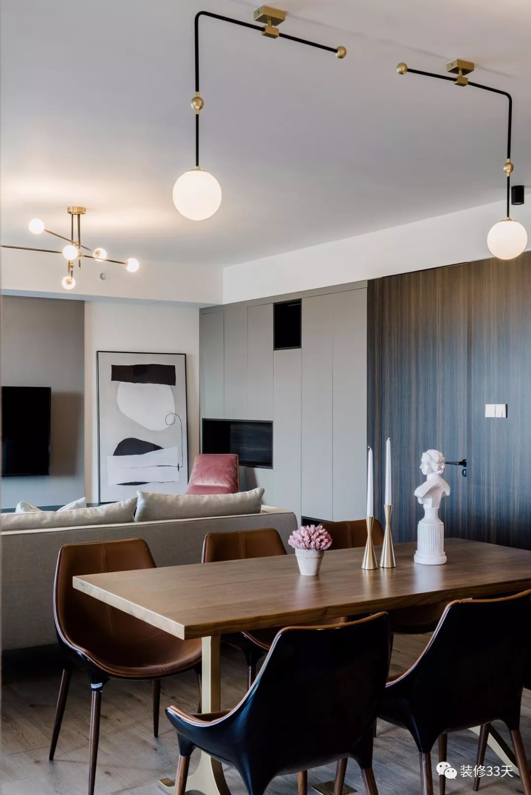 四室户型极简设计,四室横厅大平层装修效果图