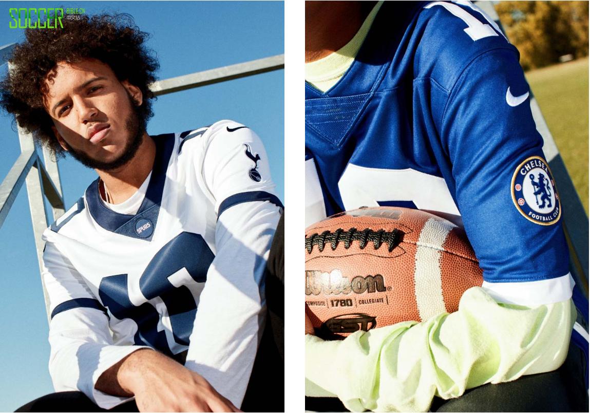 耐克发售切尔西和马刺美式橄榄球衣